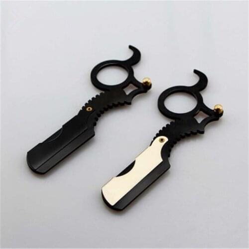 Old Fashion Manumotive Stainless Steel Mustache Razor Hairdressing Haircutting Ring Househoid Tool E169