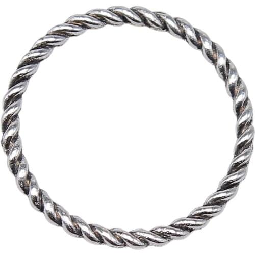 WYSIWYG 20pcs 25mm Pendant Circle Connector Charm Pendants For Jewelry Making Antique Silver Color Circle Pendants