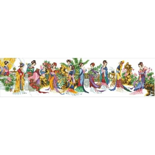 Factory Sale Cross Stitch Kit Needlework Embroidery Twelve Angel Flower Classical-----Free Shipping