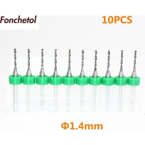 1.4mm-10pcs,Freeshipping CNC machine solid carbide micro Drill bit,Printed Circuit Board Drill Bit,SMT,plastic and copper