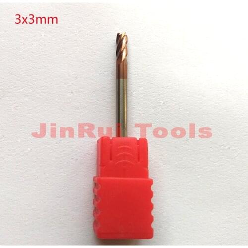 1pc 3mm shank HRC55 4 Flutes Flat Square Solide Carbide End Mills CNC router bit milling cutter Tools Knife fresa
