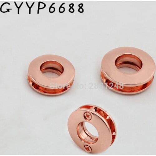 10mm 12mm Rose gold Screws Eye Corn round eyelets with screws planar circular screw eyelet dress luggage hardware accessories
