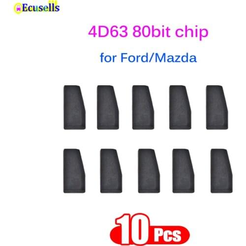 10pcs/lot ID83 ID4D63 Virgin Blank Trancponder Chip 4D63 Chip 80bit for Ford/Mazda/Mecury/Lincoln