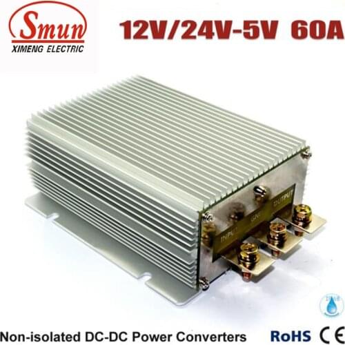 60A DC/DC Converter Voltages 12V 24V Reducer to 5V 300W LED Display Power Supply