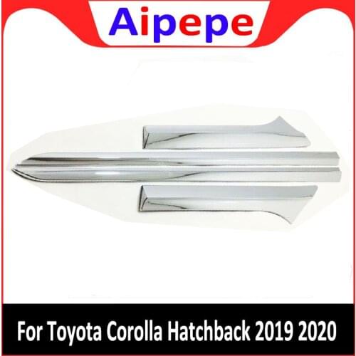 For TOYOTA Corolla Hatchback 2019 2020 4PCS Car ABS Exterior Car Side Door Body Trim Molding Accessories Side Cover Trim