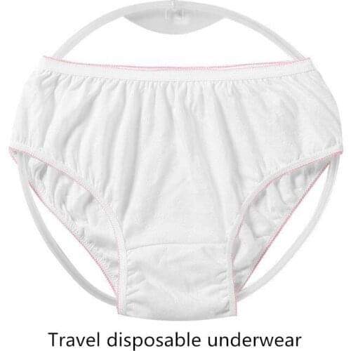 Travel cotton Underwear 4 Pcs Free Wash Cotton One Time Use Sterilized Maternity Women Disposable Briefs