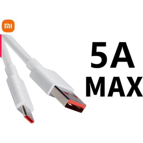 Xiaomi Poco X3 NFC cable 5A Type C turbo charger For xiaomi 10 pro MI 11 9 Redmi note 9 pro 9s 10 lite K30 k40 Poco X3 F3