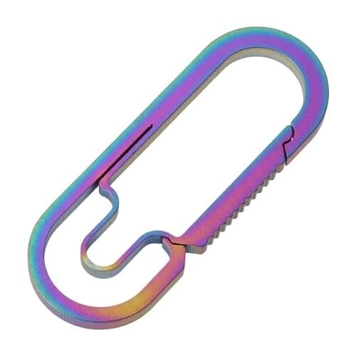 EDC Outdoor Camping Carabiner Titanium Alloy Keychain Hanging Buckle Snap Hooks A0KA