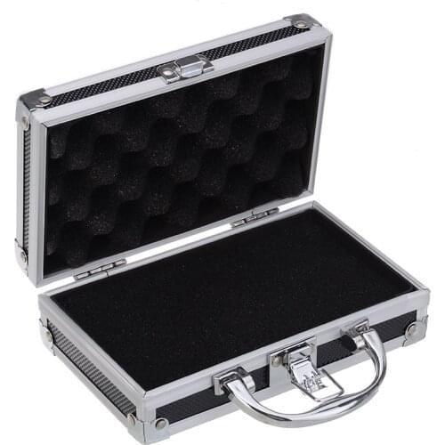 Small Size Aluminum Alloy Toolbox Storage Box Packaging Case Portable Handle Hardware Tool Box Organizer Suitcase 180x112x57mm