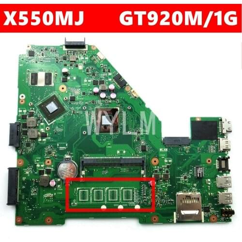 X550MJ GT920M/1GB Without RAM 90NB0830-R00040 Mainboard REV2.0 For ASUS X550M X550MD X550MJ X552M Y582M K550M laptop motherboard