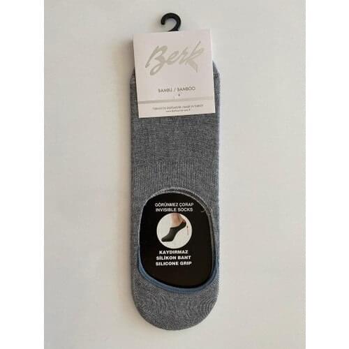 Berk Male 6'lı Bamboo Laser Cut Silicone Ballerina Socks