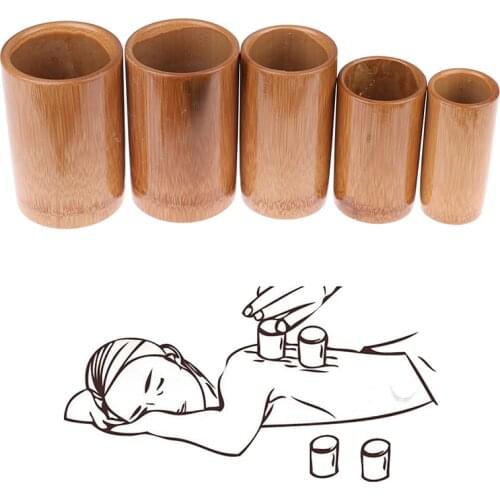 Body Therapy Cellulite Kit Carbonized Bamboo Suction Cups Acupuncture Massage Traditional Chinese Jar Fire Cupping Set
