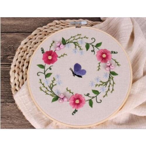 Cartoon embroidery European embroidery kit simple three-dimensional embroidery Ribbon kit embroidery needlework