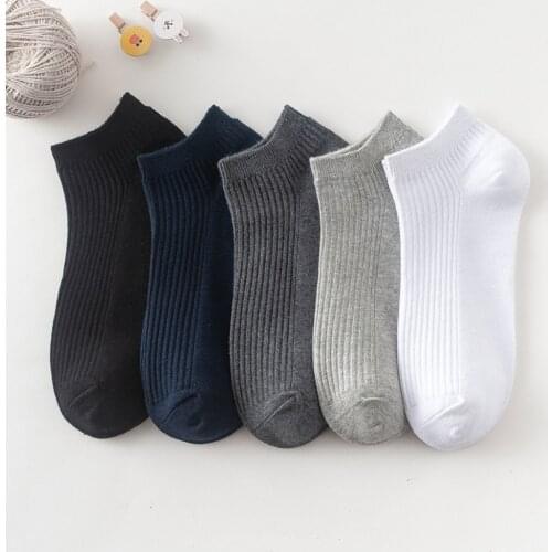 Summer Spring Mens Socks Cotton Chaussette Homme Socken White Black Medias Hombre New Ankle Sox Sock Man Calcetines 10 Pairs
