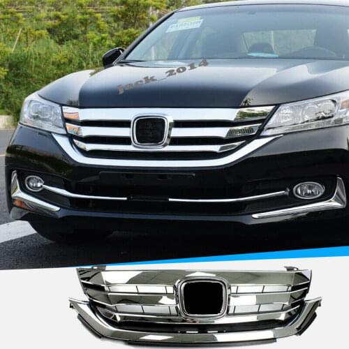 Fit for 2013 2014 2015 9th Gen Honda Accord 4 Door ABS Chrome Front Grille Grill