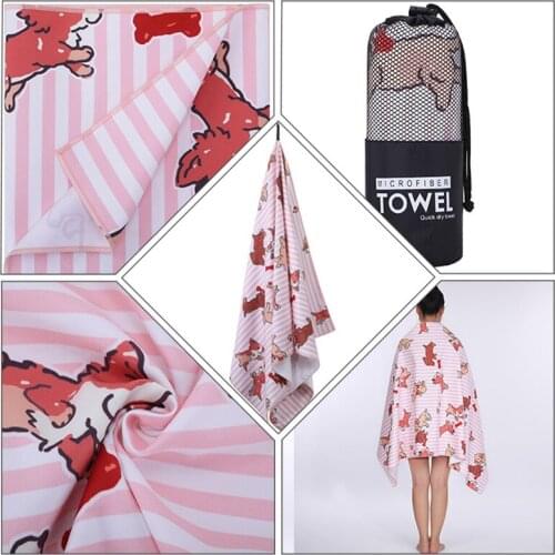 Microfiber Beach Towel for Adults Large Bath Hair Towels Body Wrap Water Sports Absorbent Portable Chair Blanket Gothic 80*160cm