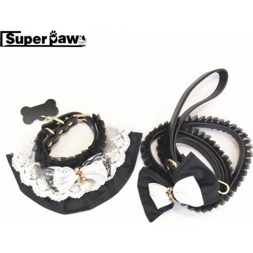 Adjustable Pet Dog Princess Style Collar Leash Set For Small Medium Dogs French Bulldog Corgi Pug Yorkie Dropshipping AML29
