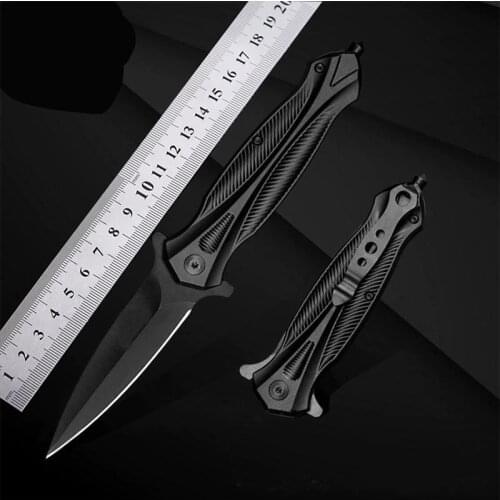 Foldable Outdoor 9Cr18MoV Steel Knife Handheld knife Can Quickly Open the Camp Self-defense Rescue Tools