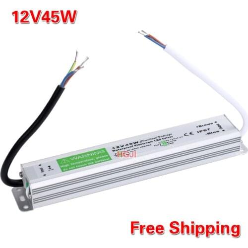 LED Driver Outdoor transformator DC12V3.75A Transformator power supply AC90-250V to DC12V45W Waterdicht IP67 power supply