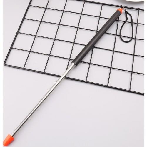 Telescoping Teacher Pointer Pole Stick Stainless Steel Extending Retractable Whiteboard Hand Teaching Supply