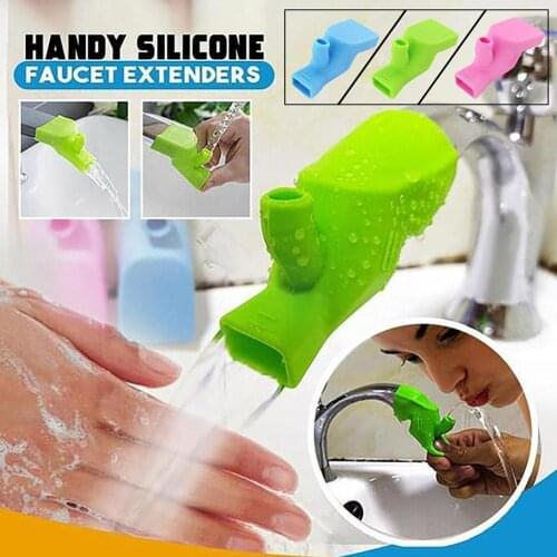 1PC Silicone Water Tap Extension Sink Children Washing Device Faucet Extenders Bathroom Kitchen Sink Faucet Guide