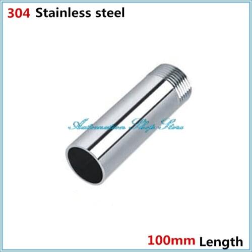 100mm Length Water connection 1/4" 3/8" 1/2" 3/4" 1" 1-1/4" 1-1/2" Male Threaded Pipe Fittings Stainless Steel SS304