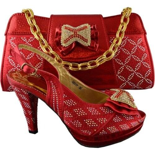 High grade African women pumps match handbag set with stone buterfly decoration for party B8017 silver,heel 11cm