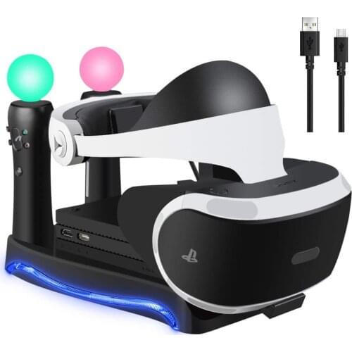 Charging Station Display Stand Docking Station and Processor Unit for PS Move Showcase Storage Stand Holder for PSVR II PS4 VR