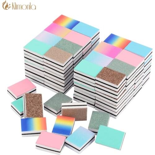 5/10/25pcs Mini Sponge Nail File 600/3000 Buffer Block Colorful Nail 100/180 Sandpaper Pedicure Manicure Grinding Nail Art Files