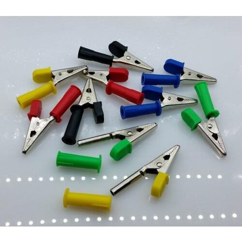 5 color Copper alligator clip with 4mm banana socket 30A MAX 5pcs/lot