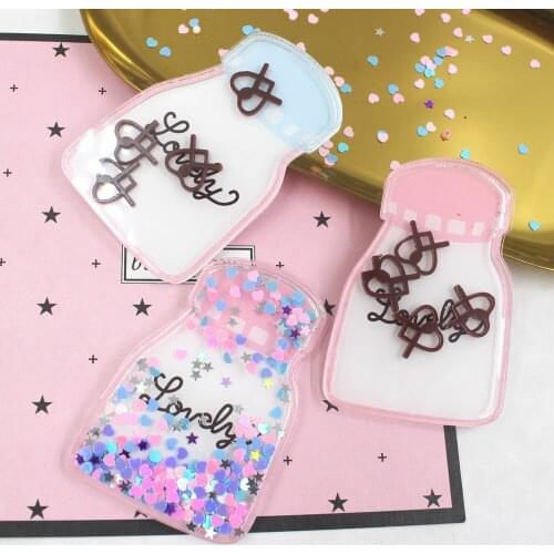 201312,1 pcs DIY Jewelry Accessories Quicksand Milk Cup Suitable for Epoxy Phone Case Notebook Bag Accessories