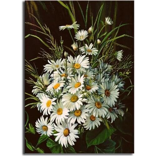 Full Square Diamond embroidery Cross stitch daisy Full Round Diamond mosaic chrysanthemum DIY 3D Diamond painting flowers