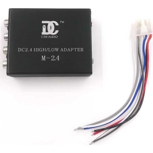 Car Speaker Adaptor High to Low Sockets Audio Comverter Sound audio high frequency to low frequency 2 in 4 out audio converter