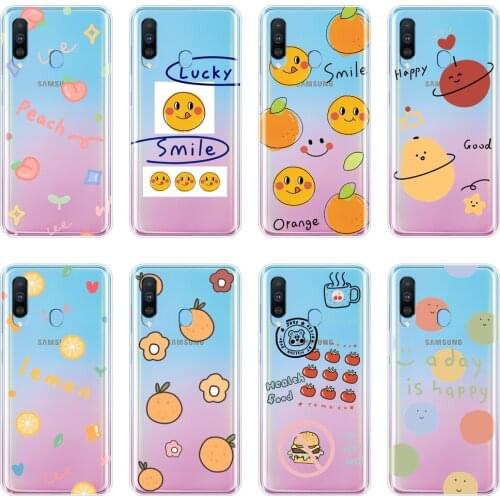 Phone Case For Samsung Galaxy M10 M20 M30 M40 Case Silicone Cute Peach Funny Lemon Lucky Back Cover For Samsung M10 M20 M30 M40