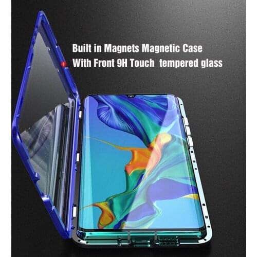 360 Full Cover For Huawei P30 Pro Magnetic Matel Case Double 9H Glass Coque For Huawei Mate 20 P20 Pro Luxury Magnet Fundas Capa