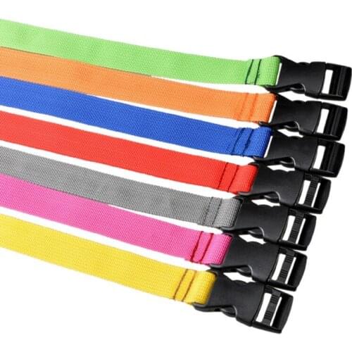 Colorful 5pcs/lot 3.8*120cm PP Travel Camping Luggage Strap Luggage Belt, Tent Bind Band with Adjustable Buckle