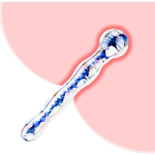 Colored Glass Dildo Anal Plug Anal Bead Sex Shop G-spot Vagina Stimulator Adult Products Prostate Massager Sex Toys for Couple