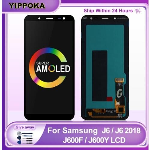 Super AMOLED For Samsung Galaxy J6 2018 J600 J600F J600Y LCD Display Touch Screen For SM-J600F J600G J600FN/ds Assembly Parts