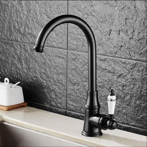European Retro Style Crane Chrome Kitchen Faucet Swivel Bathroom Basin Faucet Brass Sink Faucet Water Mixer Tap