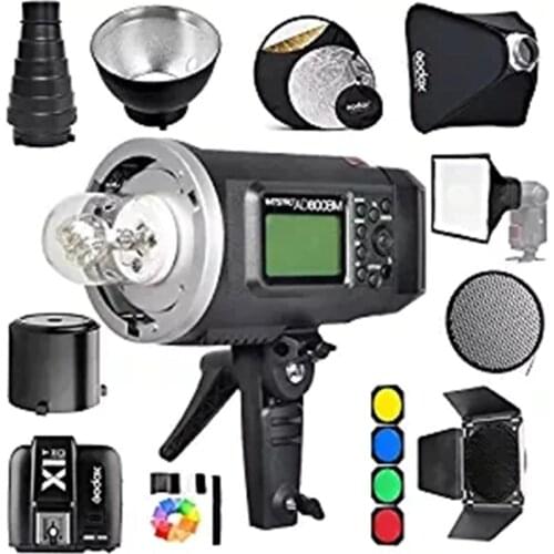 Godox AD600BM Bowens Mount 600Ws GN87 1/8000 HSS Outdoor Flash Strobe Monolight with X1C Wireless Trigger/ 32"X32"Softbox/ Stand