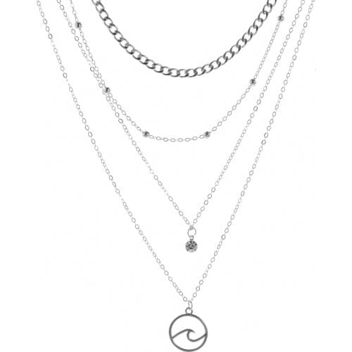 Korean Fashion Jewelry Necklace Multilayer Necklace Rhinestone Necklace Statement Necklace Choker Necklace Women Wholesale