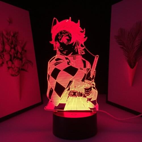 Handsome And Cold Warrior Anime Figure 3D LED Lamp Home Decoration Lamp Birthday Gifts Bedroom Small Night Light 7 Colors