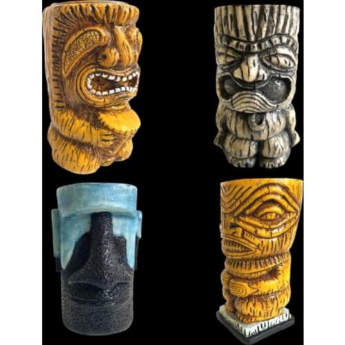 Creative Resin Tiki beer mugs cups Hawaii crafted mug vodka Cocktail home room office decoration accessories personalized gifts