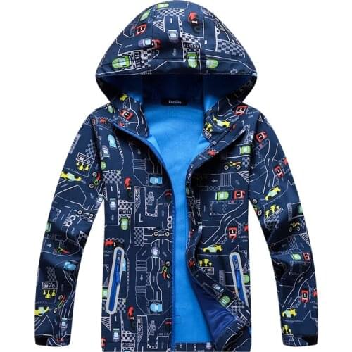 New Arrival Softshell Jacket Cationic Printing High Quality Boys Girls Casual Autumn Spring Coat Hiking Camping Windbreakers