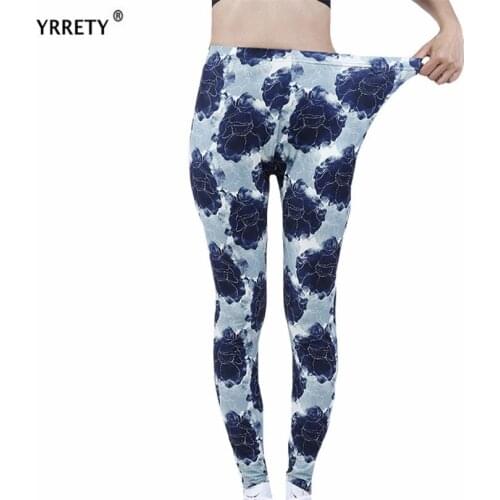 YRRETY Leggings High Waist Black Petal Clothes Women Pants Yoga Elastic Gym Sport Workout Polyester Knitted Breathable Bottom