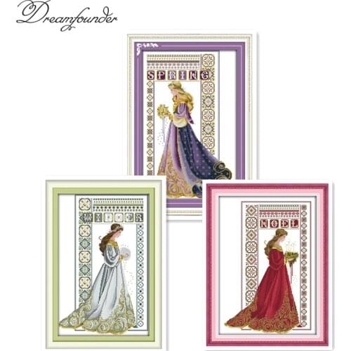 Angel (2) cross stitch kit NOEL bride beauty canvas stitching 14ct 11ct pre stamped fabric embroidery DIY handmade needlework