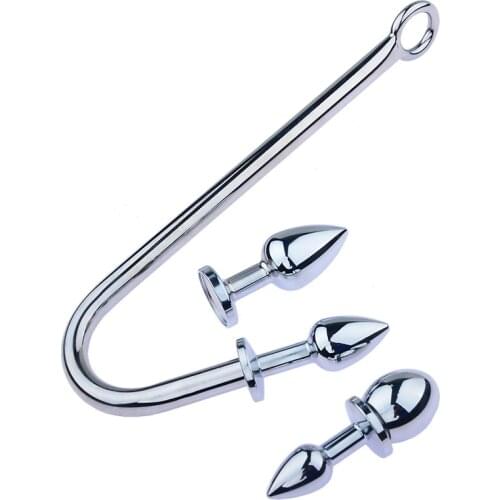 The New Metal Replaceable Anal Hook Anal Plug Can Disassembly Anal Dilator Butt Plug Adult Game Anal Stimulation Sex Toy For men
