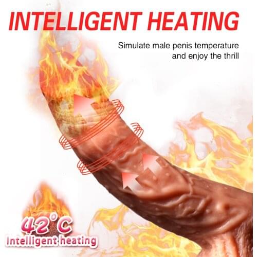 New Arrivals Realistic Dildo Vibrator Electric Heating Telescopic Vibrating Big Penis G Spot Sex for Women Wireless Remote Dildo