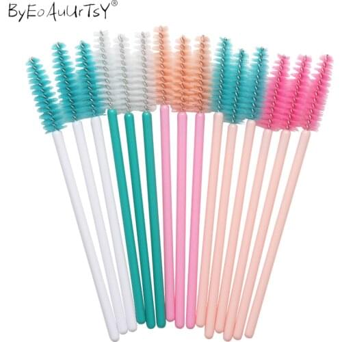 Disposable Eyelash Extension Eyebrow Brush Mascara Wand Applicator Spoolers Eye Lashes Cosmetic Brushes Set makeup lashes tools