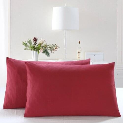 OLOEY 2pcs 100% cotton pillowcases solid color pillowcase 48cm*74cm soft Pillow Case bedroom pillows cover home textile